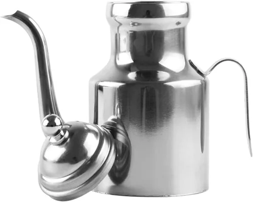 Vista 10 de KALLORY Olla de aceite colador de malla fina, tapa extraíble para almacenamiento de aceite de cocina en el hogar, contenedor de grasa, ahorro