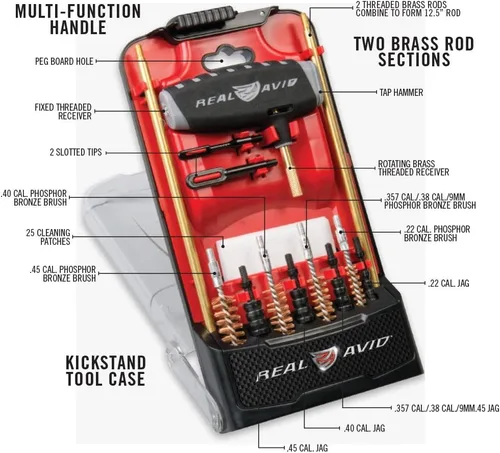 Vista 2 de Real Avid - Herramienta 4 en 1 para pistolas Glock, multiherramienta compacta con herramienta de visión delantera y trasera, herramienta