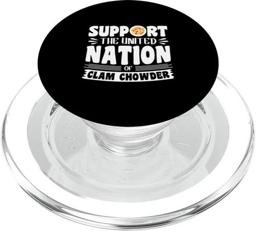 Vista 8 de Support the united nation of Clam Chowder PopSockets Adhesive PopGrip