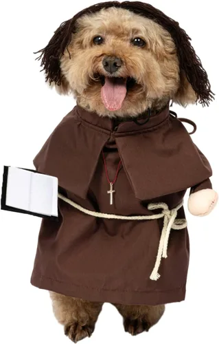 Vista 12 de NACOCO Disfraz de muñeca de Halloween para perro, estilo tijera, disfraz de mascota, Navidad, cosplay, muñeca ajustable, divertida ropa especial