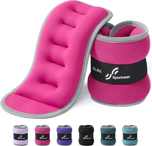 Vista 23 de Sportneer Pesas de tobillo para muñeca, par de pesas de 1/2/4/6/10 libras para hombres, mujeres, niños, entrenamiento de fuerza, juego de pesas