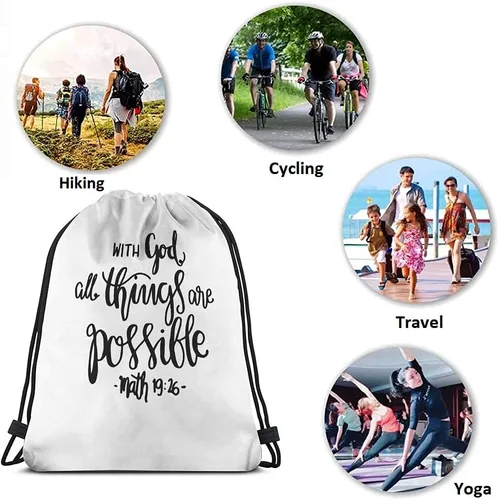 Vista 7 de Notas musicales Bolsas con cordón Mochila Bolsa de gimnasio Bolsa con cordón, Multi-a156, Mochilas de viaje