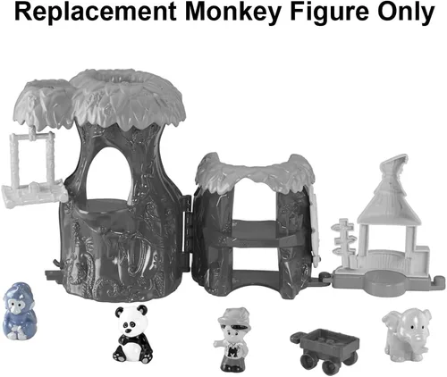 Vista 3 de Pieza de repuesto para el juego Fisher-Price Little People Animal Treehouse - Y3679 ~ Figura de mono de repuesto ~ Funciona muy bien con otros