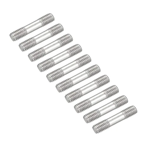 Vista 7 de METALLIXITY Tornillos de doble extremo (rosca M3, 0.787 in de longitud), 20 unidades, acero inoxidable 304, pernos de varilla roscados dobles