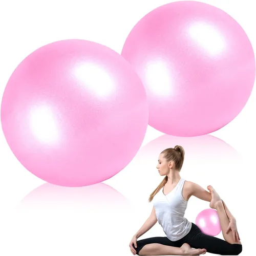 Vista 11 de Pelota de pilates de 9 pulgadas, pelota de ejercicio pequeña, pelota de entrenamiento para barra, pilates, yoga, estabilidad, entrenamiento