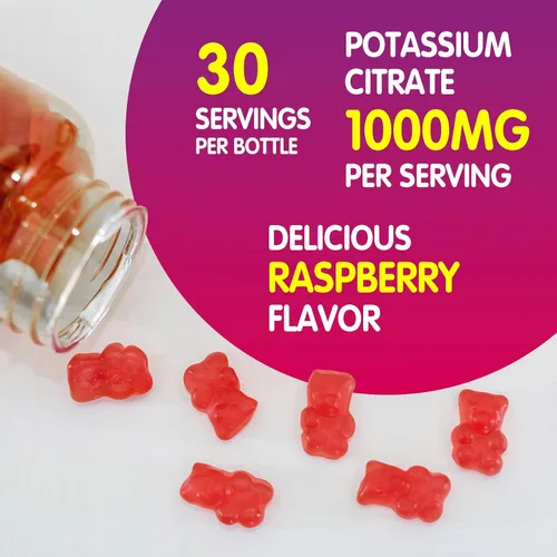 Vista 7 de duwhot Gomitas de citrato de potasio de 1000 mg, suplemento de potasio para adultos, mujeres y hombres, ayuda a calambres en las piernas y la salud