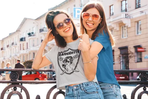Vista 4 de Expression Tees Raiderette Football Gameday Ready Racerback Camiseta sin mangas para mujer