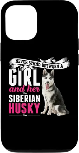 Vista 26 de iPhone 16 Never Stand Between A Girl And Her Siberian Husky Dog Case