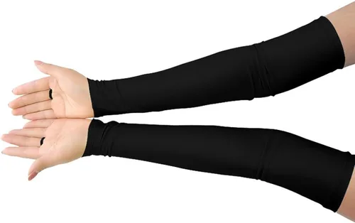 Vista 36 de Shinningstar Guantes largos de elastano elástico sin dedos sobre el codo para niñas y niños adultos
