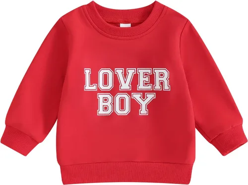 Vista 137 de Traje de San Valentín para bebé, niña, niño, traje de San Valentín, sudadera de manga larga con estampado de corazón
