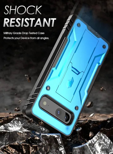 Vista 5 de Poetic Revolution - Funda para Google Pixel 7A 5G, protector de pantalla integrado funciona con identificación de huellas dactilares, carcasa