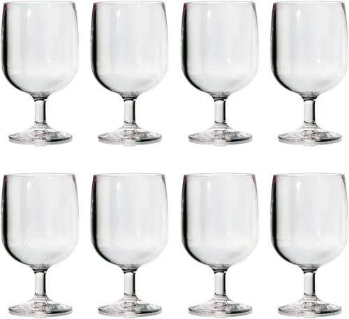 Vista 6 de 8 unidades resistente a la rotura calidad de restaurante SAN de plástico apilables estante de vinos, Transparente