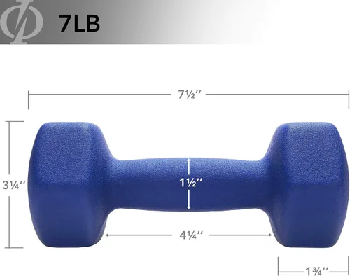 Vista 4 de Philosophy Gym Juego de 2 mancuernas de neopreno con forma hexagonal