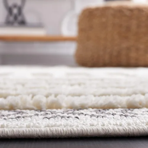 Vista 5 de SAFAVIEH Urban Collection URB212B - Alfombra para pasillo, 2 pies 2 pulgadas x 8 pies, beige y marfil, diseño moderno de flecos con borlas