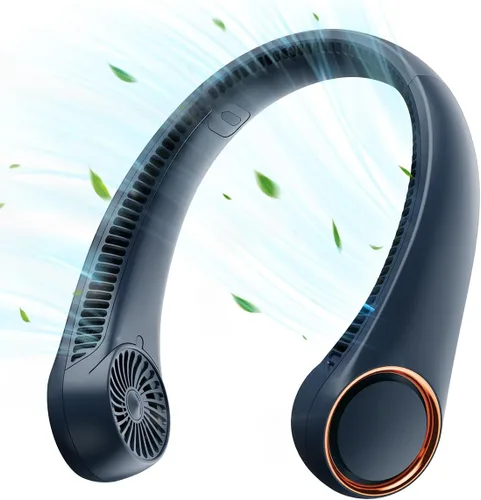 Vista 10 de Gaiatop - Ventilador portátil de cuello recargable, enfriamiento manos libres, 23.5 horas de duración de la batería, ventilador personal portátil