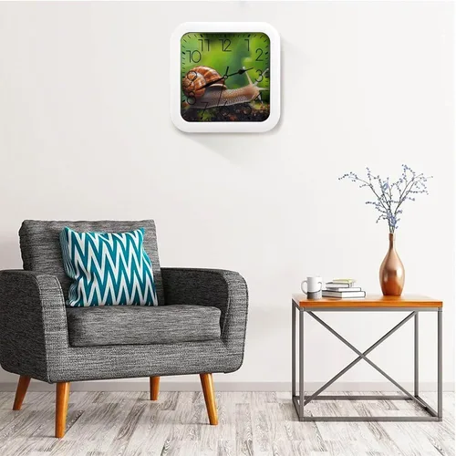 Vista 16 de 10" Square Modern Wall Clock,Different Heart Patterns Print Kitchen Clocks Wall Battery Operated,Silent Non Ticking Unique Funny Cute Wall Clock for
