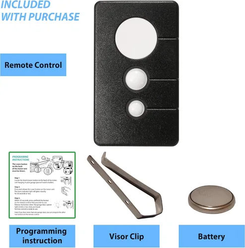 Vista 2 de Para 891LM 893LM 953ESTD 950ESTD Control remoto solo para un botón amarillo de aprendizaje de Liftmaster Chamberlain Sears Craftsman Abridor