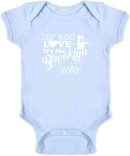 Vista 4 de Brooklyn Bridge Love Typography T-Shirt Baby Bodysuit Infantil Negro