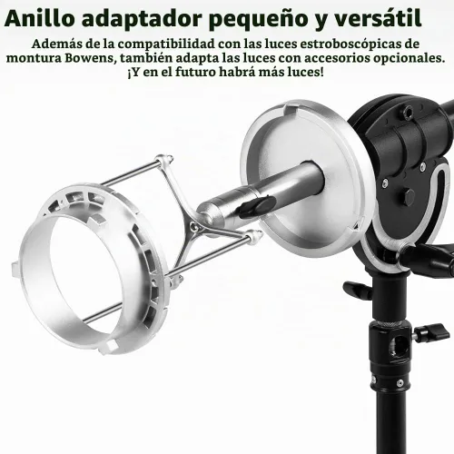 Vista 7 de AMBITFUL AL-08 Bowens Softbox Reflector Adaptador de montaje extensible