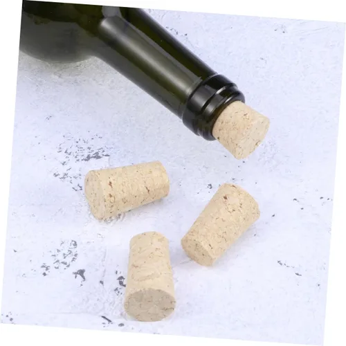 Vista 3 de Elegantes tapones de madera para botellas de vino, 10 unidades, tapones de corcho natural para vino Beige Straight Cork Design, Maintains Natural