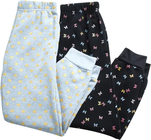 Vista 4 de Real Love Pantalones deportivos para niña, paquete de 4 pantalones deportivos de forro polar (7-16)
