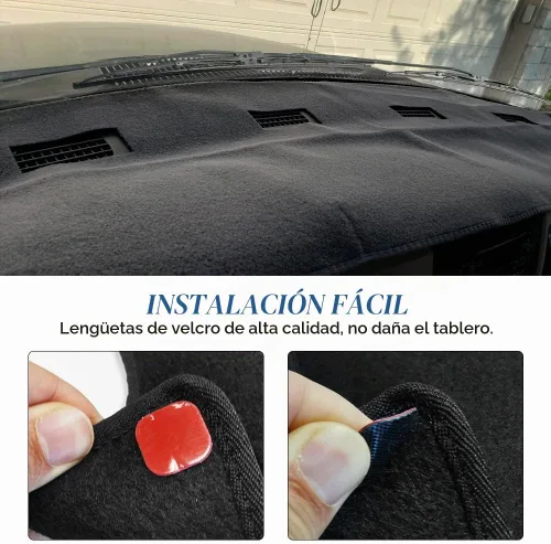 Vista 5 de Cubierta del Tablero Alfombrilla Tapete Compatible con Dodge Ram 1500 2500 3500 de 1998 1999 2000 2001 (Negro)
