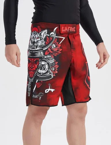 Vista 4 de LAFROI QJK01 - Pantalones cortos de boxeo para hombre con cordón y bolsillo