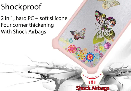 Vista 2 de jioeuinly Funda para Huawei Nova Y71 compatible con Huawei Nova Y71 con protector de pantalla de vidrio templado, policarbonato duro + silicona