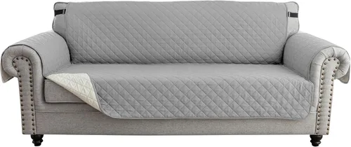 Vista 29 de MIFXIN Funda reversible para sofá, impermeable, antideslizante, lavable, con correa elástica, protector de muebles para mascotas, perros y niños