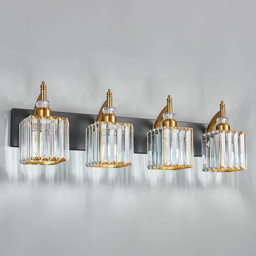 Vista 17 de Juego de dos apliques de pared modernos negros para interiores, lámpara de pared de cristal, lámpara de pared montada en la pared, aplique de pared