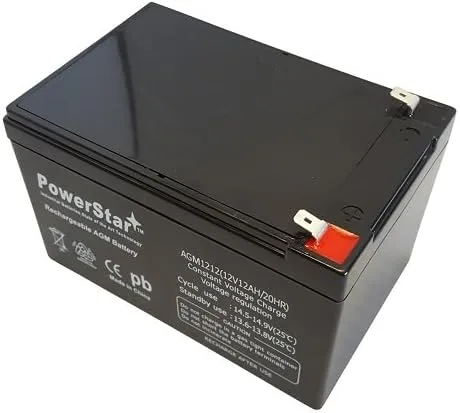 Vista 3 de PowerStar Nueva batería SLA universal 12V 12Ah UB12120 reemplazo