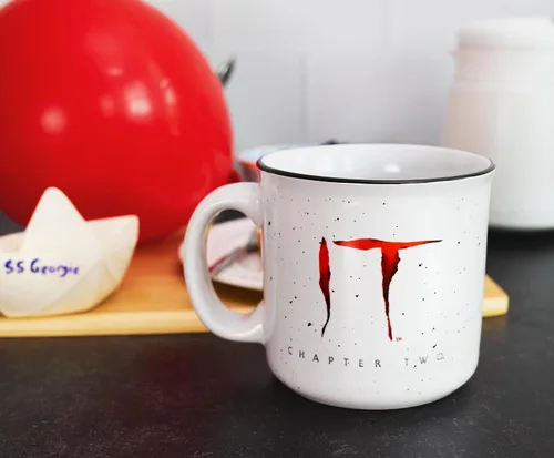 Vista 4 de IT Pennywise - Taza de cerámica "Come Home", taza de café de viaje sin BPA para expreso, cafeína, cacao, bebidas, artículos esenciales para el hogar
