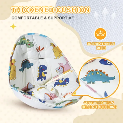 Vista 2 de FEISIKE - Cojín de columpio para bebé, para exteriores, compatible con columpio de coco para niños pequeños de 6 a 36 meses, desmontable y lavable