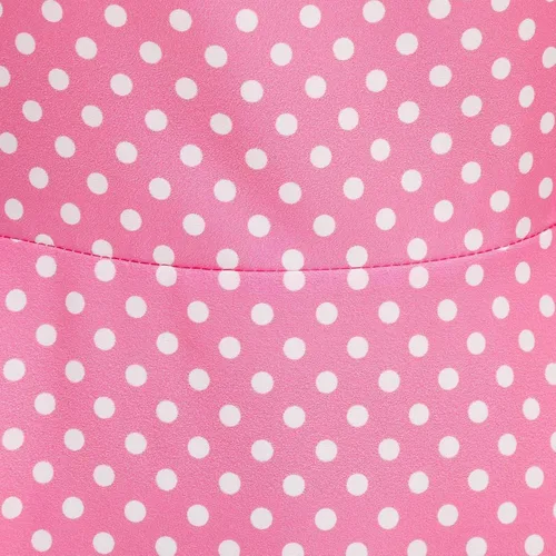 Vista 6 de Vestidos de lunares de los años 50 para mujer, vestidos vintage rosados Rockabilly con hombros descubiertos, vestidos de fiesta, vestido de longitud