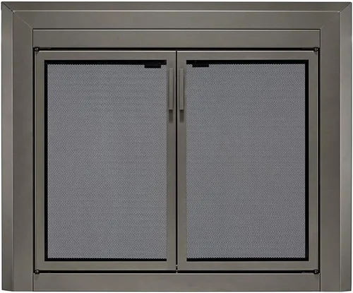 Vista 12 de UniFlame - Logan - Puertas de chimenea estilo gabinete con vidrio templado ahumado