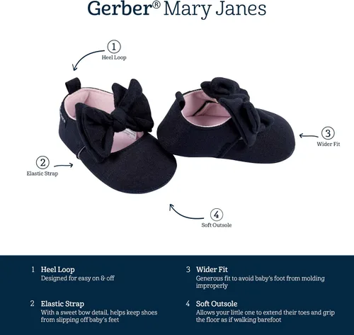Vista 6 de Gerber Zapato unisex para cuna de ballet para niños recién nacidos