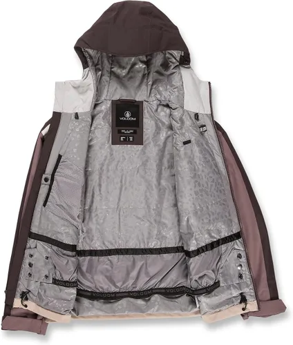 Vista 3 de Volcom Rossland - Chaqueta con capucha para mujer con aislamiento para snowboard y esquí