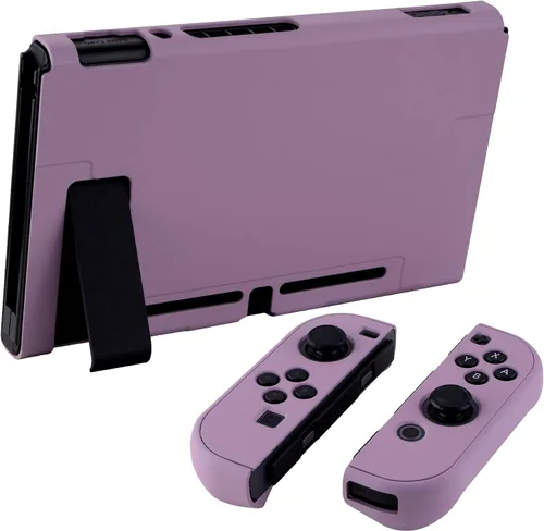 Vista 3 de eXtremeRate PlayVital Back Cover for Nintendo Switch Console, Handheld Separable Protector Hard Shell for NS Joycon, Customized Dockable Protective