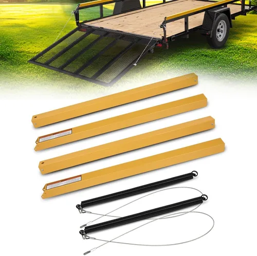 Vista 11 de G-PLUS 2 Sided Trailer Tailgate Liftgate Ramp Lift Assist Syste Black Fit 350 Pounds Trailers with Side Rails Between 10 and 24 Inches, Tailgate
