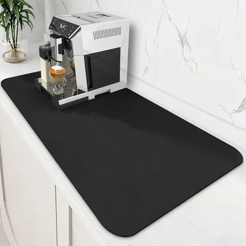 Vista 23 de Tapete de café súper absorbente para secar platos, tapete para barra de Caqui