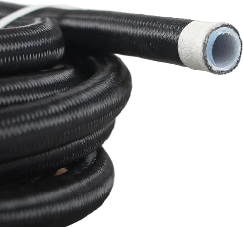 Vista 9 de Manguera de línea de combustible 1/4 4AN 20FT PTFE trenzado Fit E85 etanol