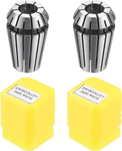 Vista 9 de uxcell ER16 Spring Collet, 1/4" Chuck para máquina de grabado CNC Torno Fresado 2pcs