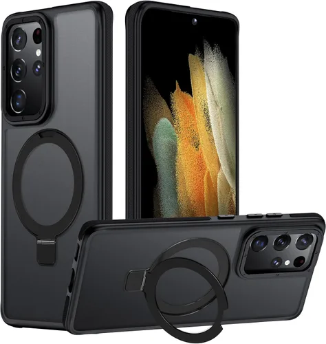 Vista 54 de Funda para Samsung Galaxy S24 Plus, soporte de anillo magnético ajustable [compatible con Magsafe], [protección a prueba de golpes de grado militar]