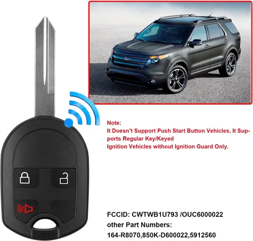 Vista 6 de Reemplazo del mando a distancia para FCCID: CWTWB1U793 se adapta a Ford F150 F250 F350 04-2016/F-450 Flex 09-2017 Explorer 01-2015/Escape Ranger