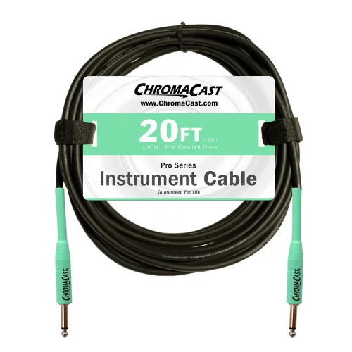 Vista 11 de ChromaCast Pro Series CC-PSCBLSS cables para instrumentos con extremos derechos, Vainilla crema
