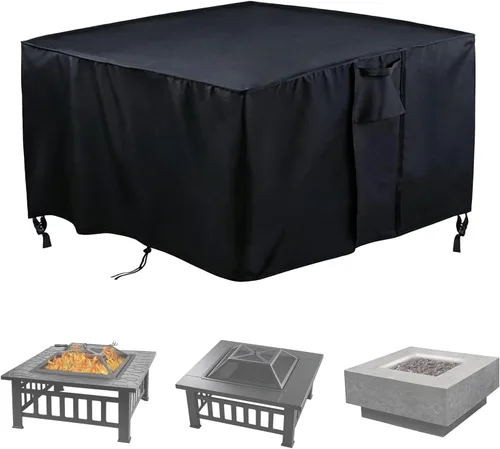 Vista 10 de TheElves Rectangle Fire Pit Cover 32x22x15 inch for Rectangle Fire Table