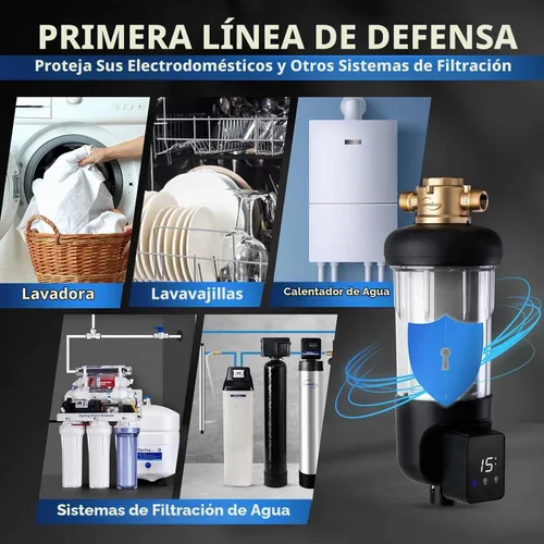 Vista 4 de iSpring WSP50ARJ, Certificado NSF, Filtro de agua de sedimentos de centrifugado, Tamaño Jumbo mejorado, Gran capacidad, Reutilizable con módulo
