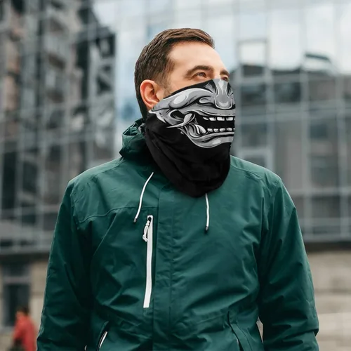 Vista 5 de Máscara facial pasamontañas medio bandana cuello polaina sol polvo protección contra el viento diadema sin costuras para mujeres hombres equitación