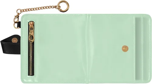 Vista 2 de Burbuja Mint Green Womens Wallet Slim PU Leather Wallet with RFID Blocking, Bifold Zipper Coin ID Window Holder for Ladies