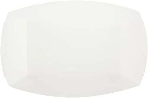 Vista 14 de Restaurantware Bio Tek - Botes de comida de 2 libras, 200 bandejas de papel desechables – Barcos de papel blanco resistentes a la grasa